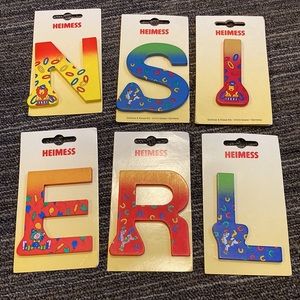New! HEIMESS Germany Unisex Wooden Painted Letter [I N R S] 3" x 3.5"